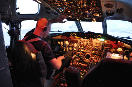 Simulátor Douglas DC-9 - příprava na start