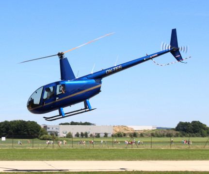 Let vrtulníkem Robinson R44 - Brno
