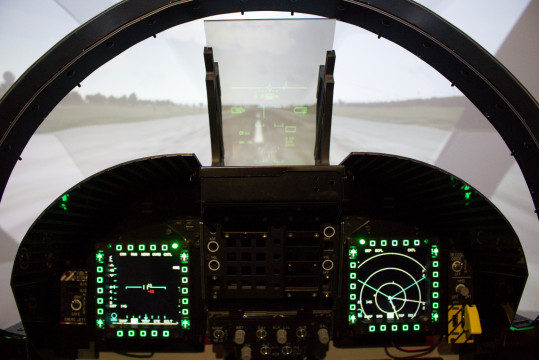 Simulátor stíhačky F-18 Hornet - výhled