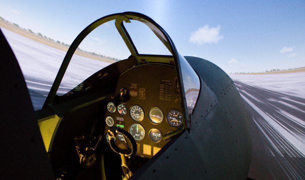 Simulátor letounu Spitfire - před letem