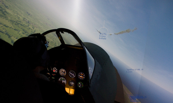 Simulátor letounu Spitfire - řízení