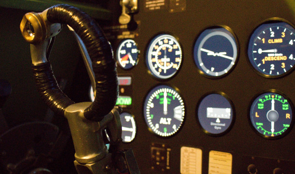 Simulátor letounu Spitfire - budíky