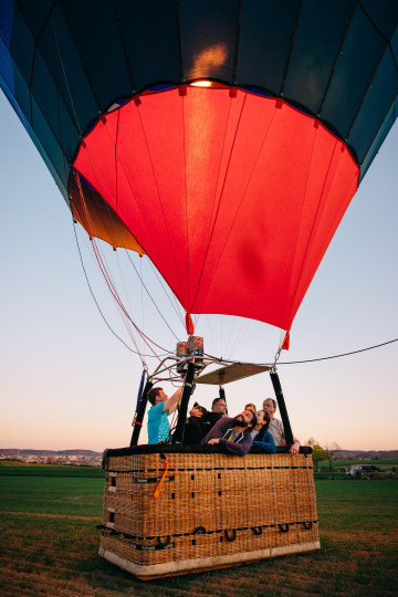 Expediční let balonem - vzlet