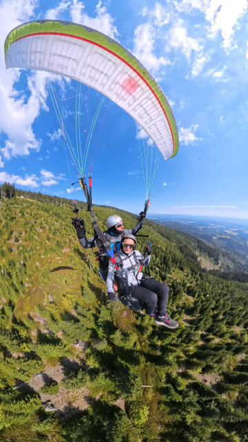 Tandemový paragliding - Jánské Lázně