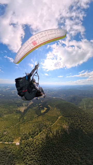 Tandemový paragliding - Jánské Lázně