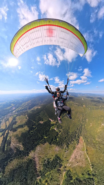 Tandemový paragliding - Jánské Lázně
